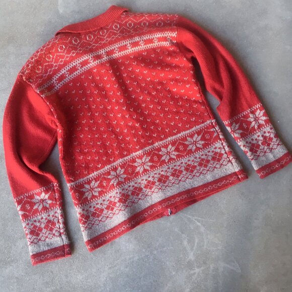 90s Vintage Holiday Fair Isle Cardigan - Picture 4 of 6